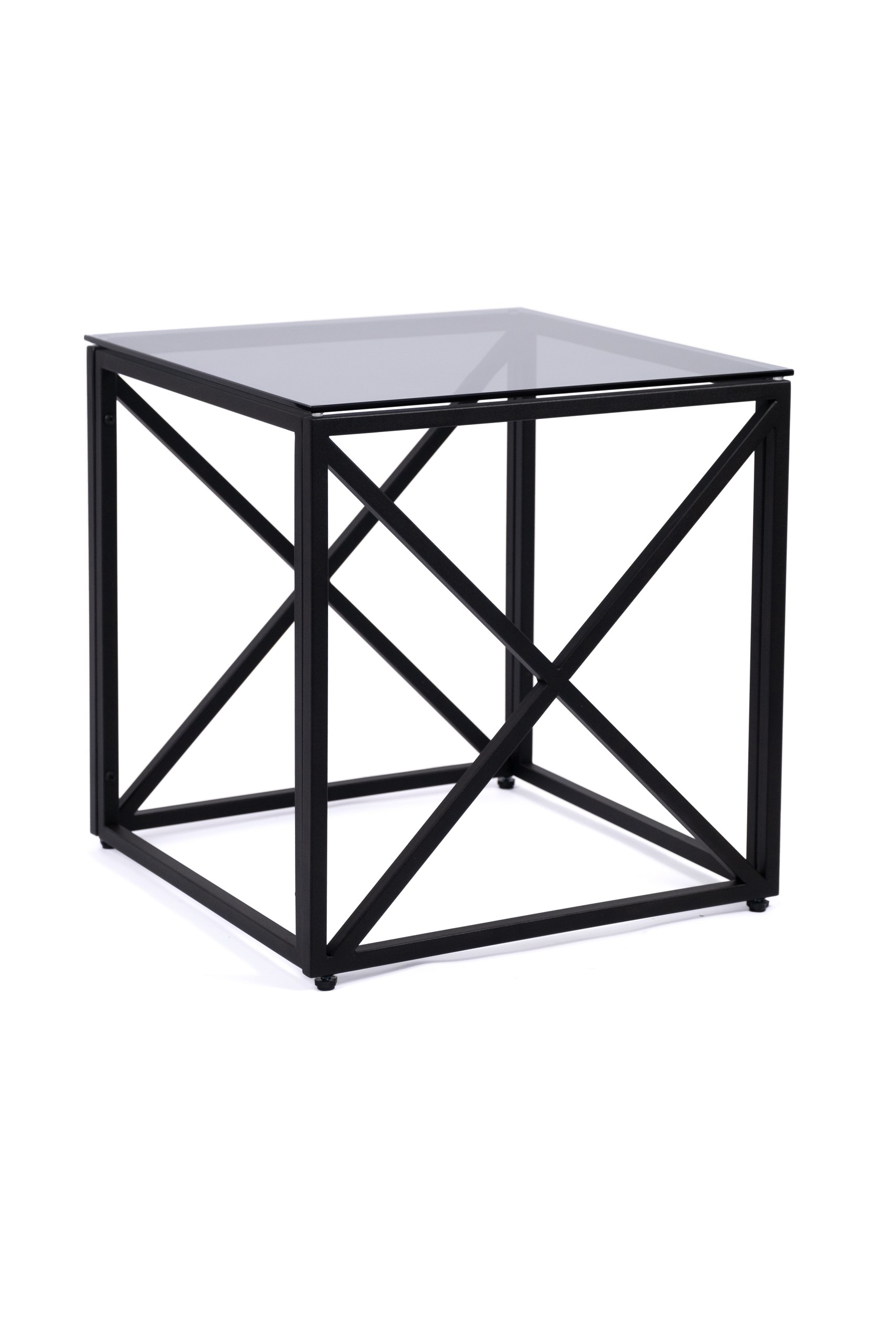 

Кофейный столик AllConsoles 1034-CTB grey черный муар 45x45x45, 1034