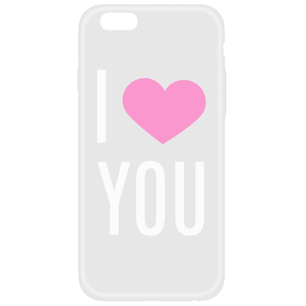 Чехол-накладка Krutoff Soft Case Я люблю тебя для iPhone 6/6s белая
