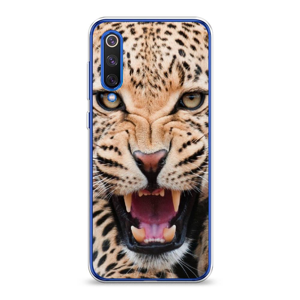 

Чехол на Xiaomi Mi9 SE "Леопард 3d", Бежевый;черный, 35250-6