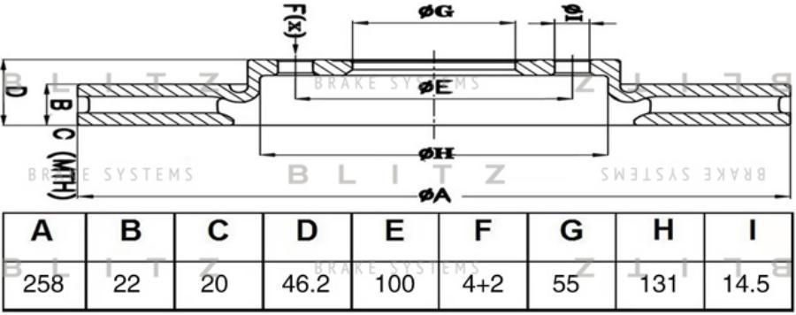 

BLITZ BS0527 Диск тормозной 1шт