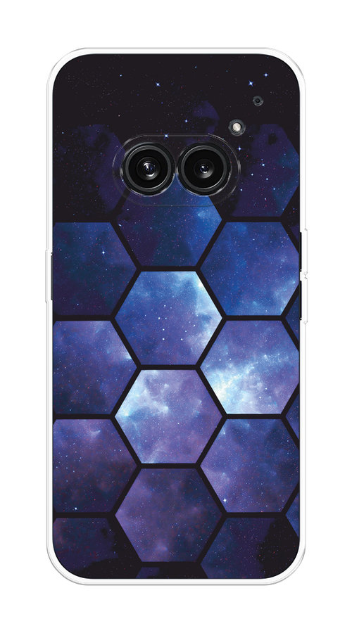 

Чехол на Nothing Phone 2a "Соты космос", Черный;фиолетовый, 3300350-1