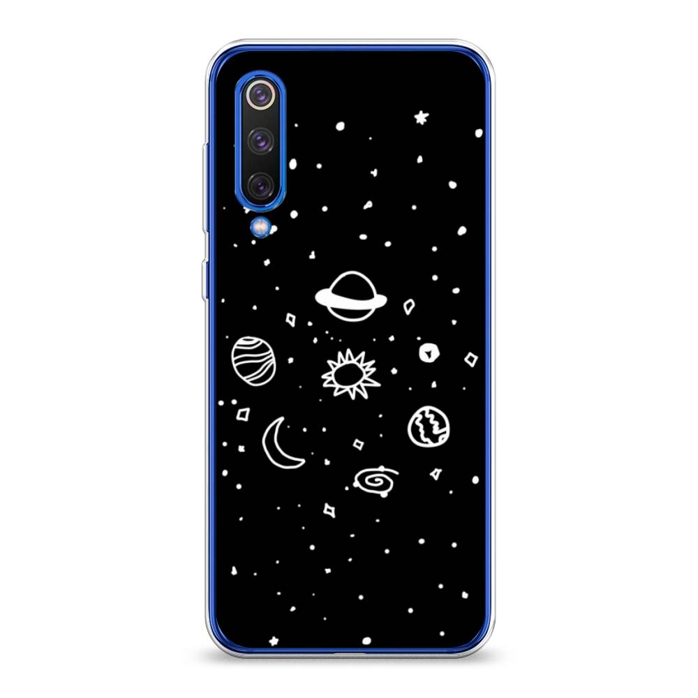 

Чехол на Xiaomi Mi9 SE "Дудл солнечной системы", Бежевый;серый, 35250-2