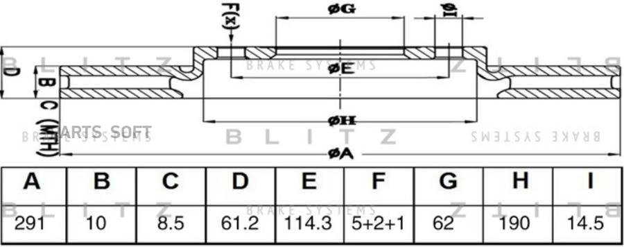 

BLITZ BS0560 Диск тормозной 1шт