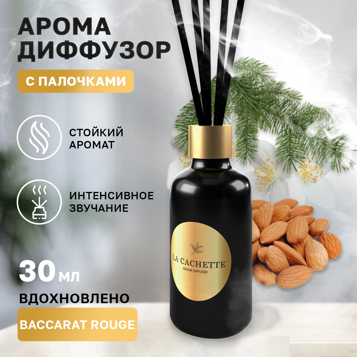 

Аромадиффузор La Cachette U202 Baccarat Rouge 540 30 мл