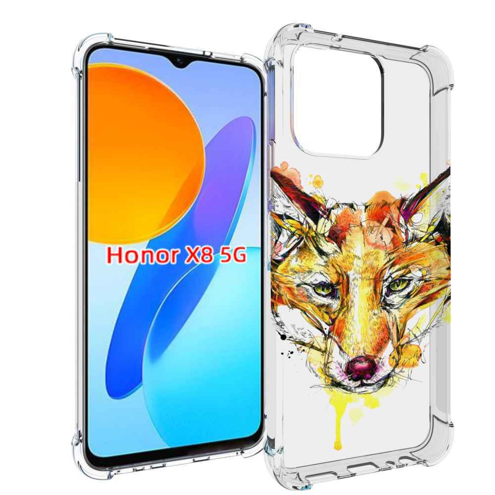 

Чехол MyPads Акварельная лиса для Honor X8 5G, Прозрачный, Tocco