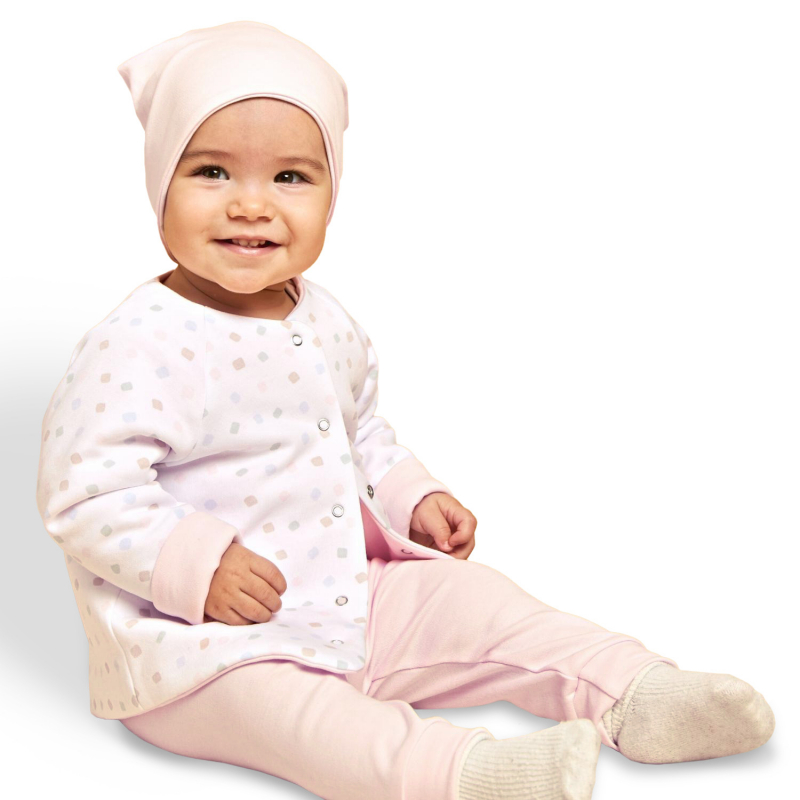 фото Шапочка для новорожденных loombee арт. с-da-5187-38-40 розовый р.38