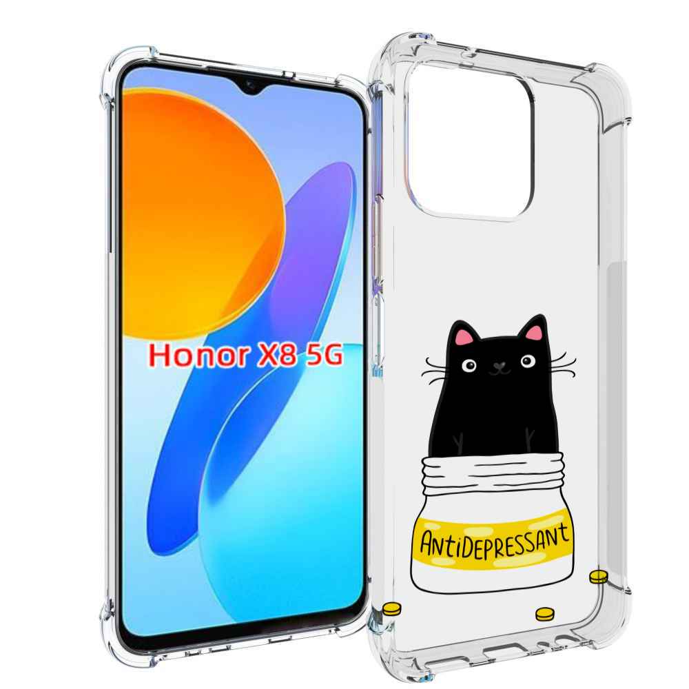 

Чехол MyPads Антидеприсан для Honor X8 5G, Прозрачный, Tocco