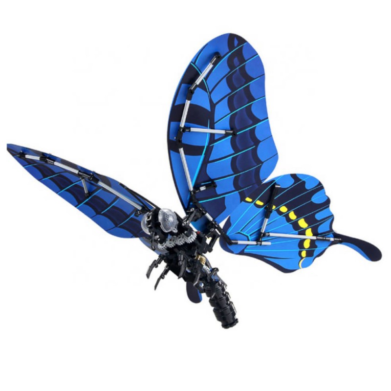 фото Конструктор - механическая бабочка синего цвета 564 детали 113024 nobrand