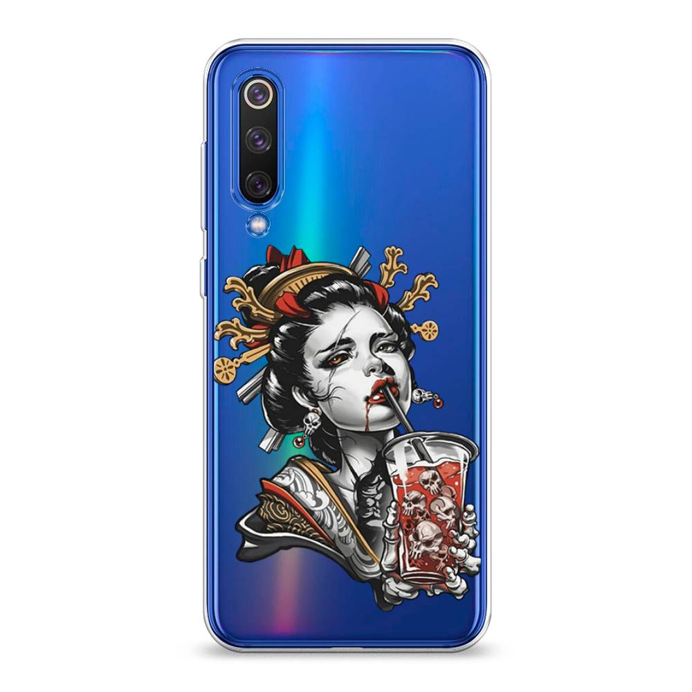 

Чехол на Xiaomi Mi9 SE "Опасная гейша", Красный;черный;серый, 35250-4