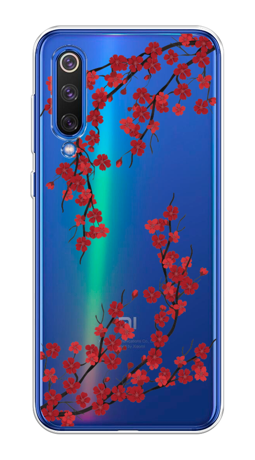 

Чехол на Xiaomi Mi9 SE "Красная сакура", Красный;черный, 35250-2