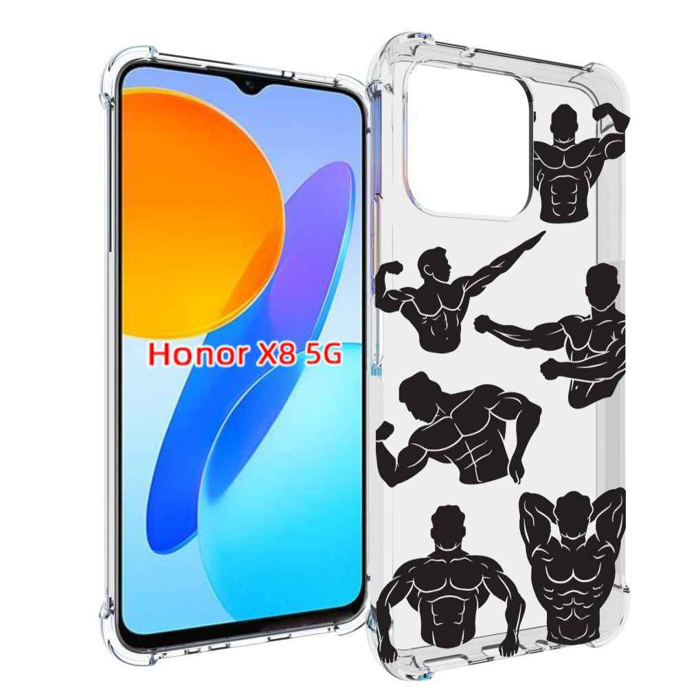 

Чехол MyPads Атлет мужской для Honor X8 5G, Прозрачный, Tocco