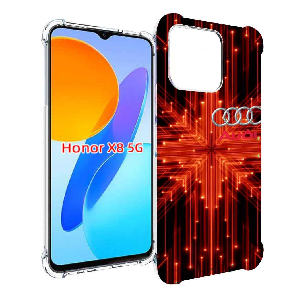 

Чехол MyPads Ауди-на-неоновом-фоне для Honor X8 5G, Прозрачный, Tocco