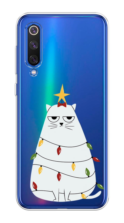 

Чехол на Xiaomi Mi9 SE "Котик в гирлянде", Белый;красный;желтый, 35250-1