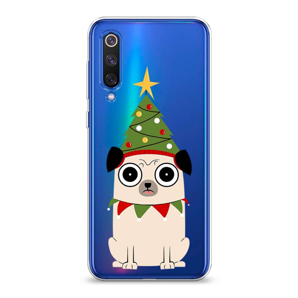 

Чехол на Xiaomi Mi9 SE "Собачка с ёлочкой", Бежевый;красный;зеленый, 35250-1