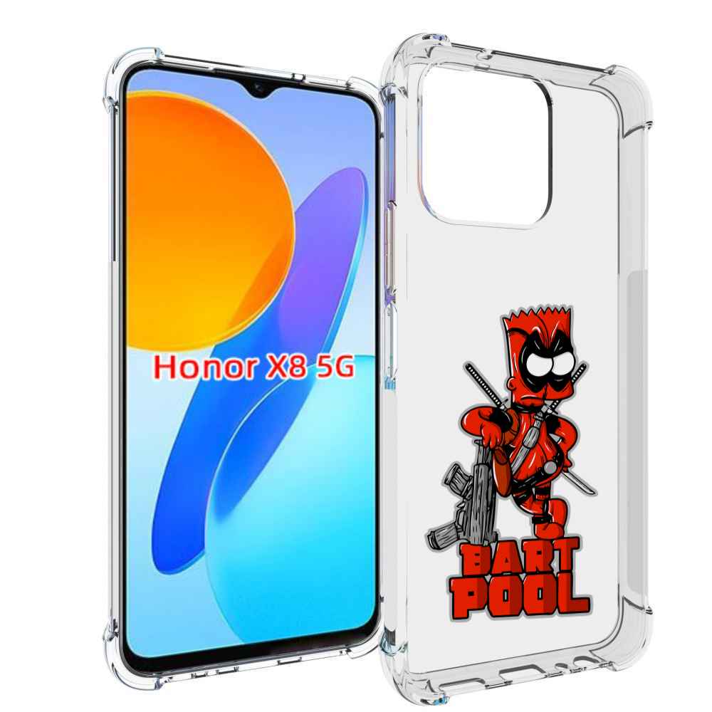 

Чехол MyPads Барт-Пул для Honor X8 5G, Прозрачный, Tocco