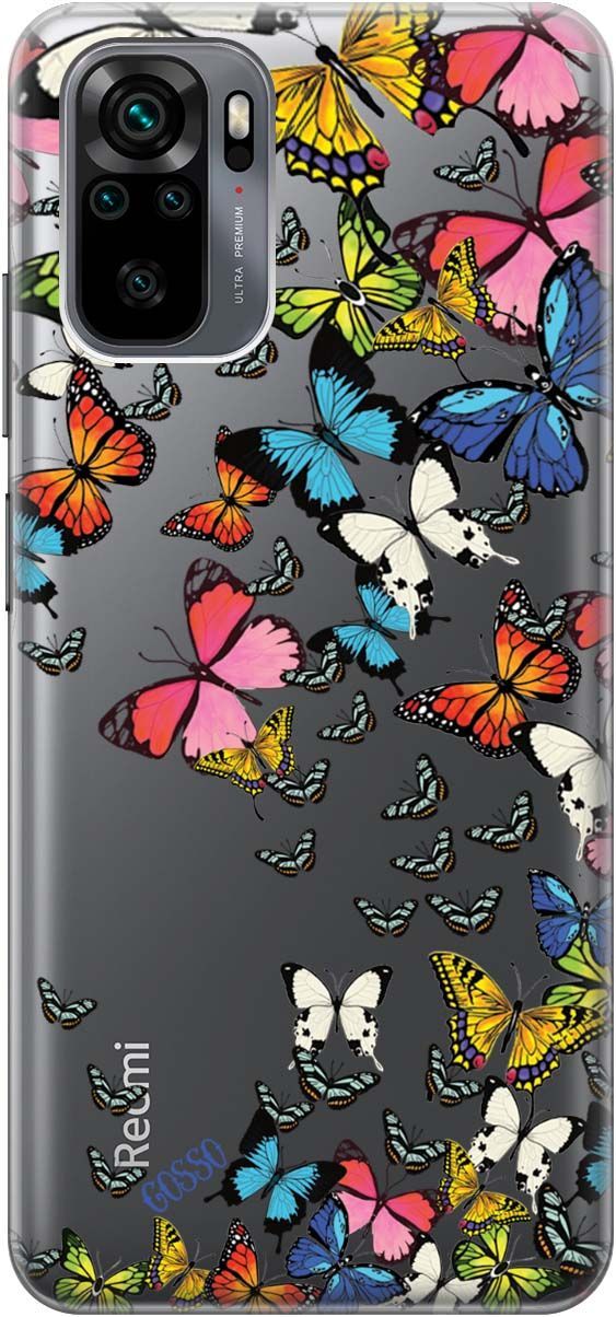 

Чехол на Xiaomi Redmi Note 10 "Magic Butterflies" прозрачный, Прозрачный;желтый, 716
