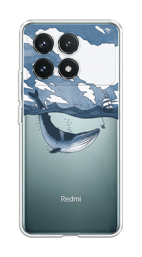 

Чехол на Xiaomi Redmi K70 Pro 5G "Большой кит", Синий, 320750-1