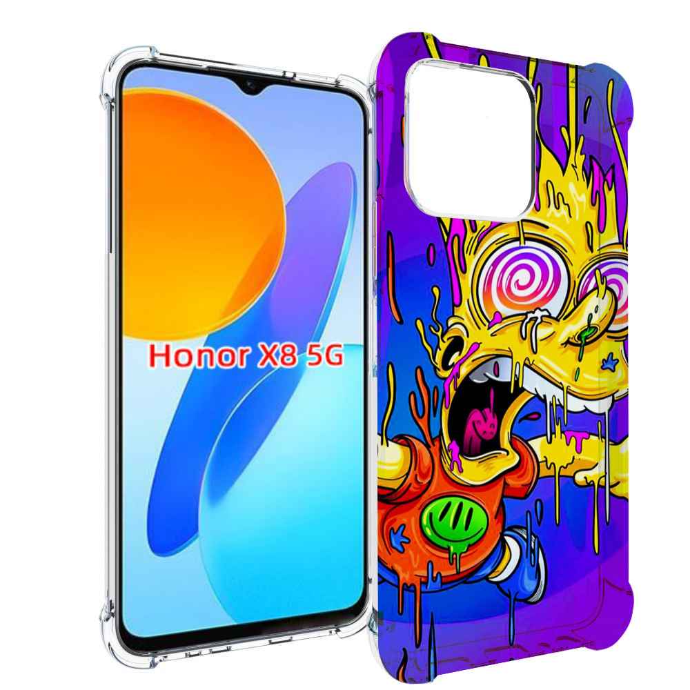 

Чехол MyPads Барт-арт-стрит для Honor X8 5G, Прозрачный, Tocco