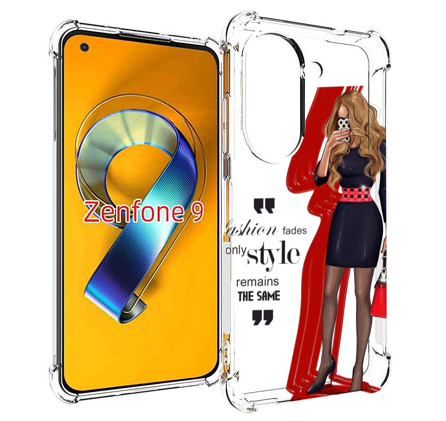 Чехол MyPads Модная-девушка женский для Asus Zenfone 9 (AI2202)