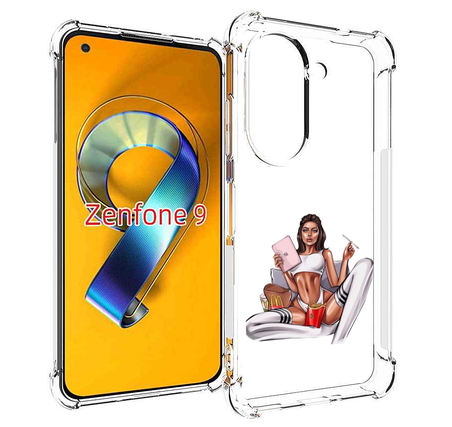 

Чехол MyPads Модная-иллюстрация-девушки женский для Asus Zenfone 9 (AI2202), Прозрачный, Tocco