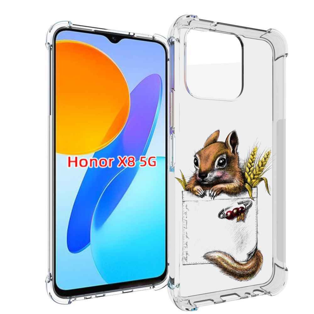

Чехол MyPads Белочка для Honor X8 5G, Прозрачный, Tocco