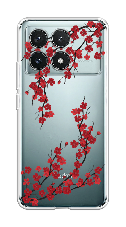 

Чехол на Xiaomi Redmi K70 Pro 5G "Красная сакура", 320750-1