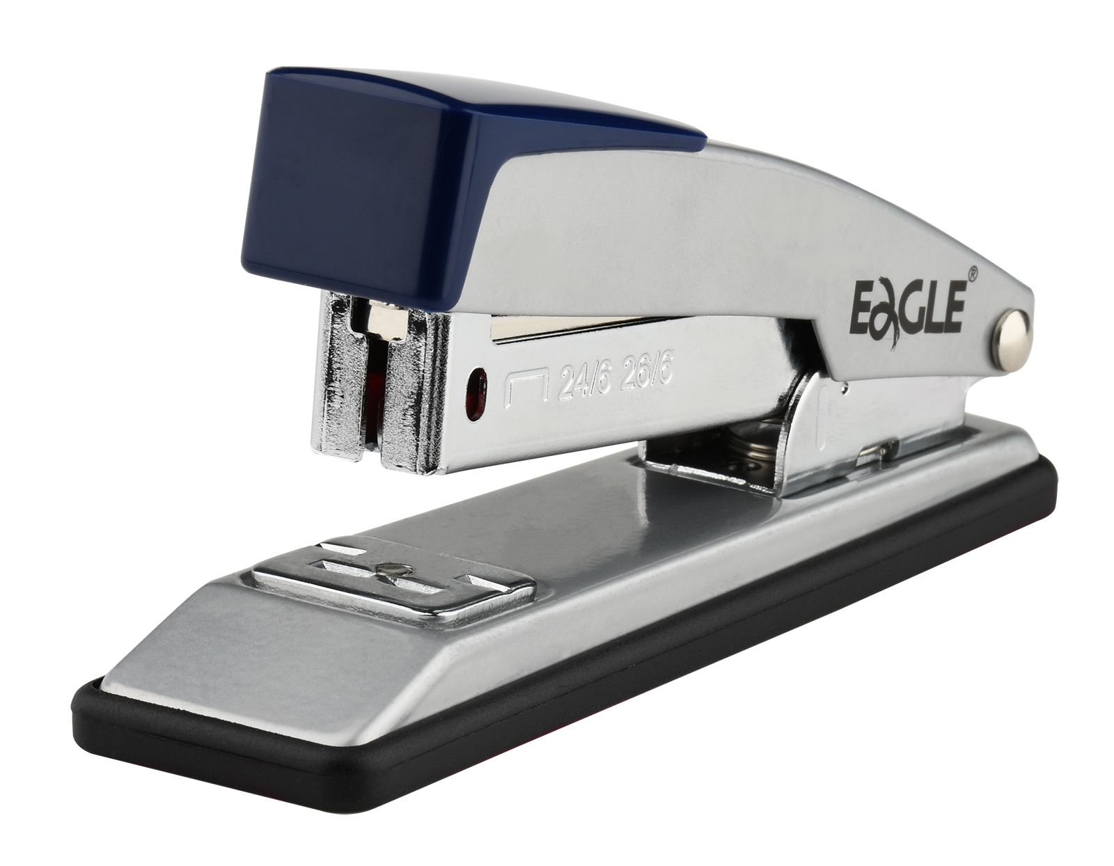 Степлер Eagle №24 24/6 стальной синий