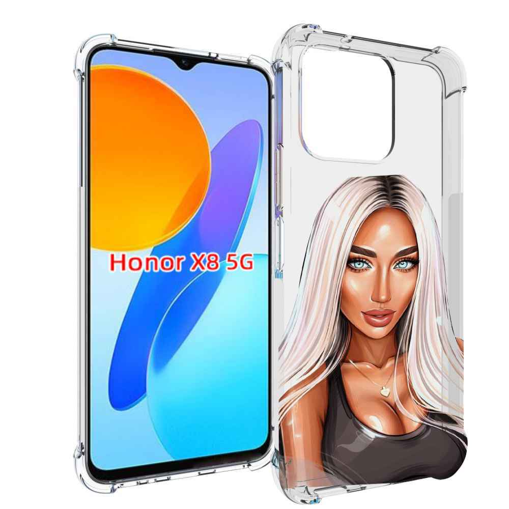 

Чехол MyPads Блондинка женский для Honor X8 5G, Прозрачный, Tocco