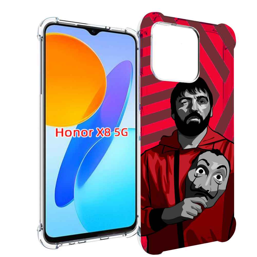 

Чехол MyPads Богата-Бумажный-дом для Honor X8 5G, Прозрачный, Tocco