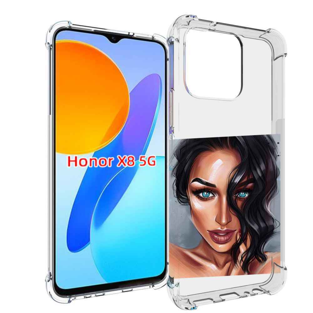 

Чехол MyPads Брюнетка для Honor X8 5G, Прозрачный, Tocco