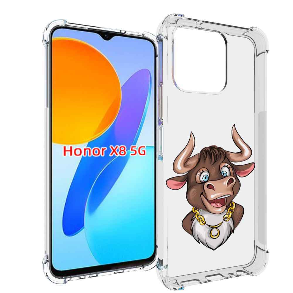 

Чехол MyPads Бычок для Honor X8 5G, Прозрачный, Tocco