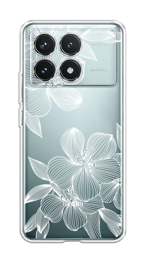 

Чехол на Xiaomi Redmi K70 Pro 5G "Крокус", Белый;прозрачный, 320750-1
