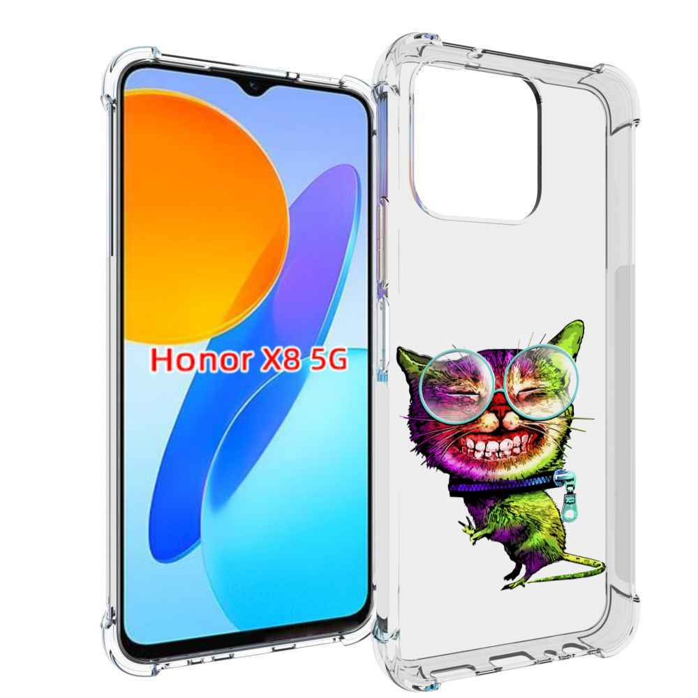 

Чехол MyPads Веселый кот для Honor X8 5G, Прозрачный, Tocco