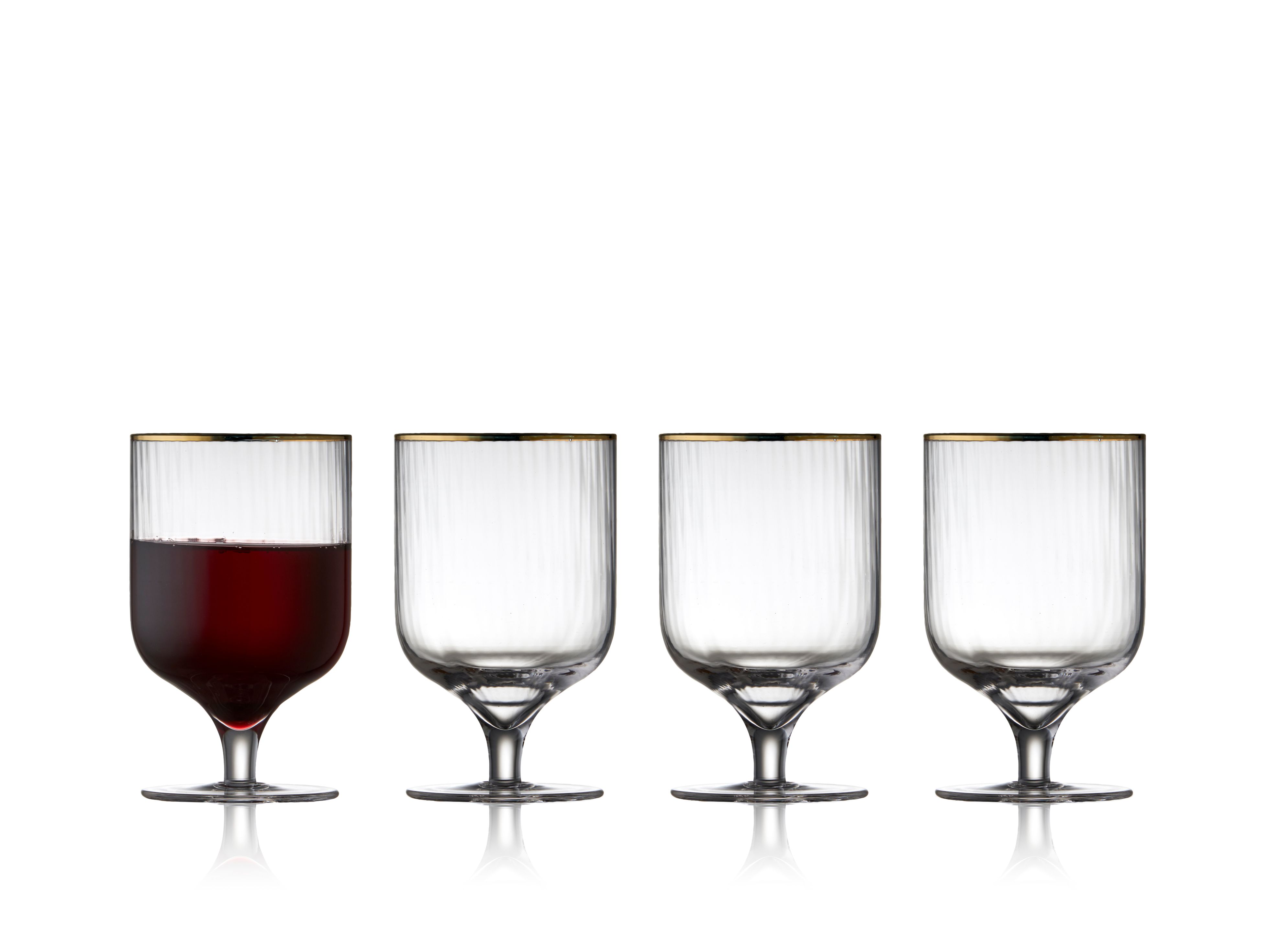 фото Набор из 4 бокалов для вина lyngby glas palermo gold, 300 мл