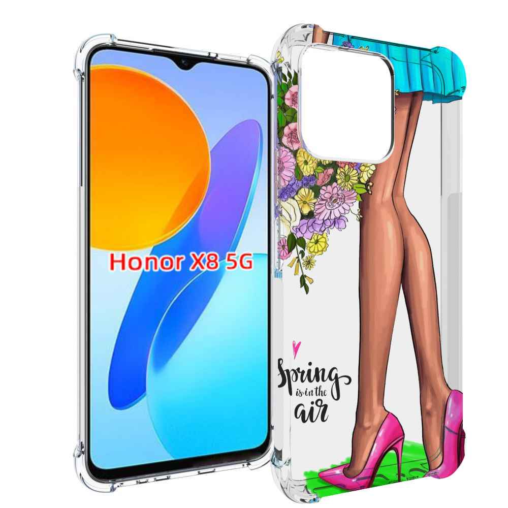 

Чехол MyPads Весна-в-воздухе женский для Honor X8 5G, Прозрачный, Tocco