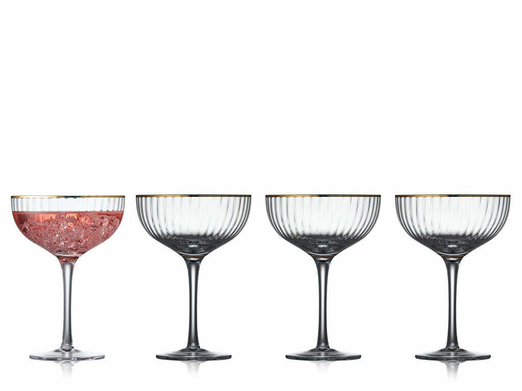 фото Набор из 4 бокалов для коктейлей lyngby glas palermo gold, 315 мл