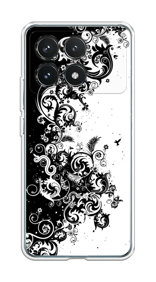 

Чехол на Xiaomi Redmi K70 5G "Черно белый узор", Белый;черный;серый, 320850-1