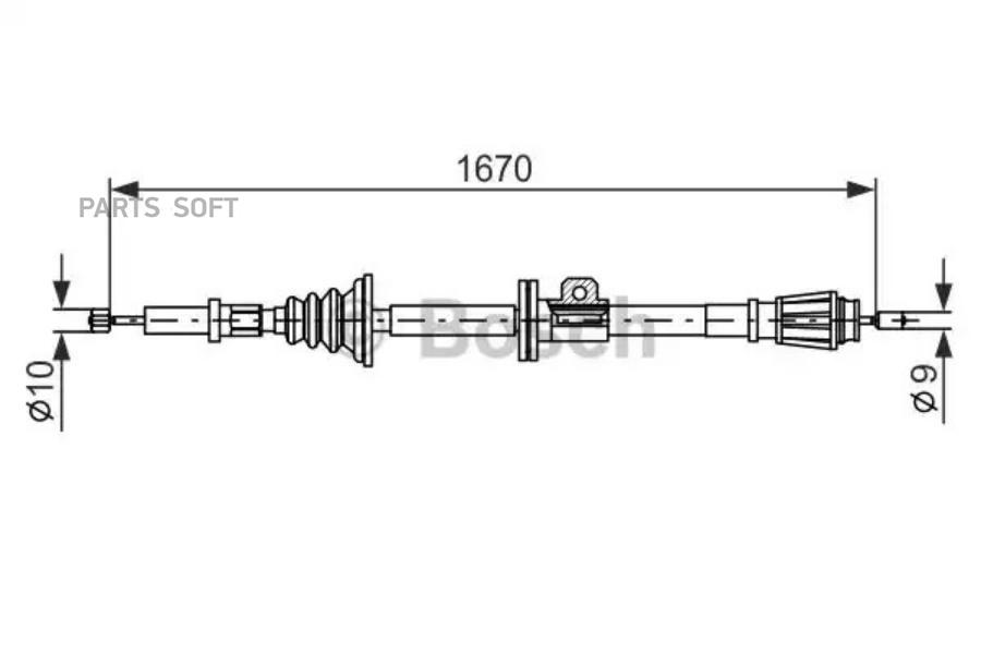 

1 987 477 357 трос ручника Volvo S70 2.0/2.0T/2.3T/2.4/T/2.5/TDi 97-00