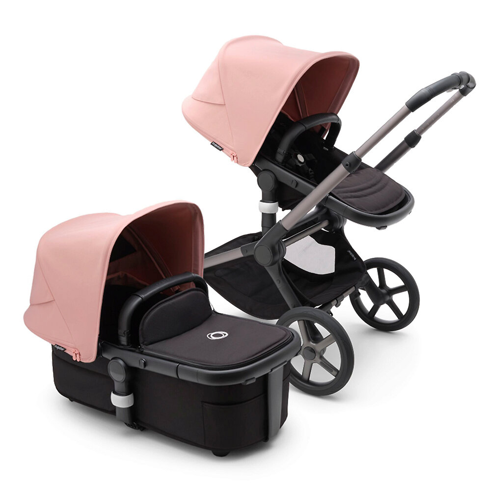 

Коляска 2в1 Bugaboo Fox 5 Graphite, цвет Black-Morning Pink, Fox 5 Graphite