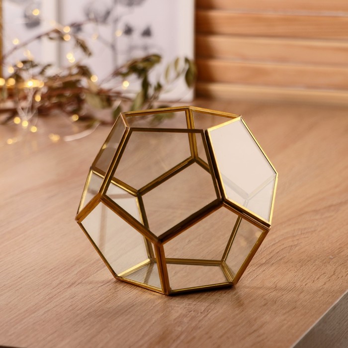 Флорариум каркас 'Агнес' 12х14 см, золото