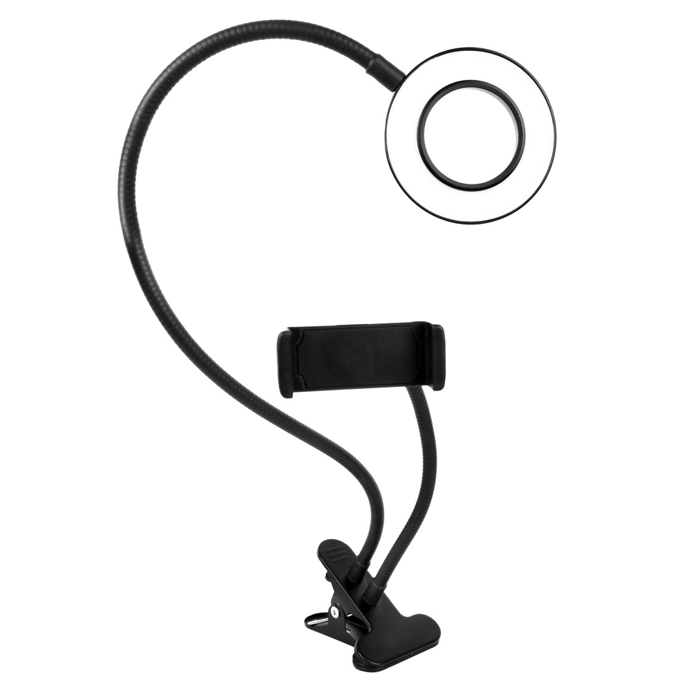 Кольцевая лампа Camelion KD-848 C02, цвет: черный