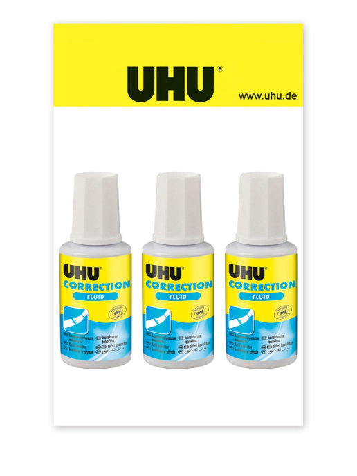 

Корректирующая жидкость с наконечником-кисточкой UHU Correction, 20мл (3шт)