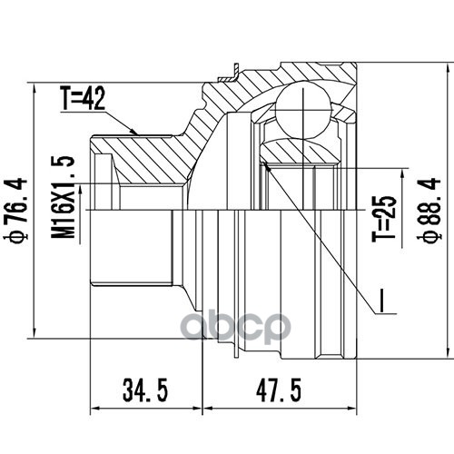 

ZIKMAR Z87458R ШРУС наружный