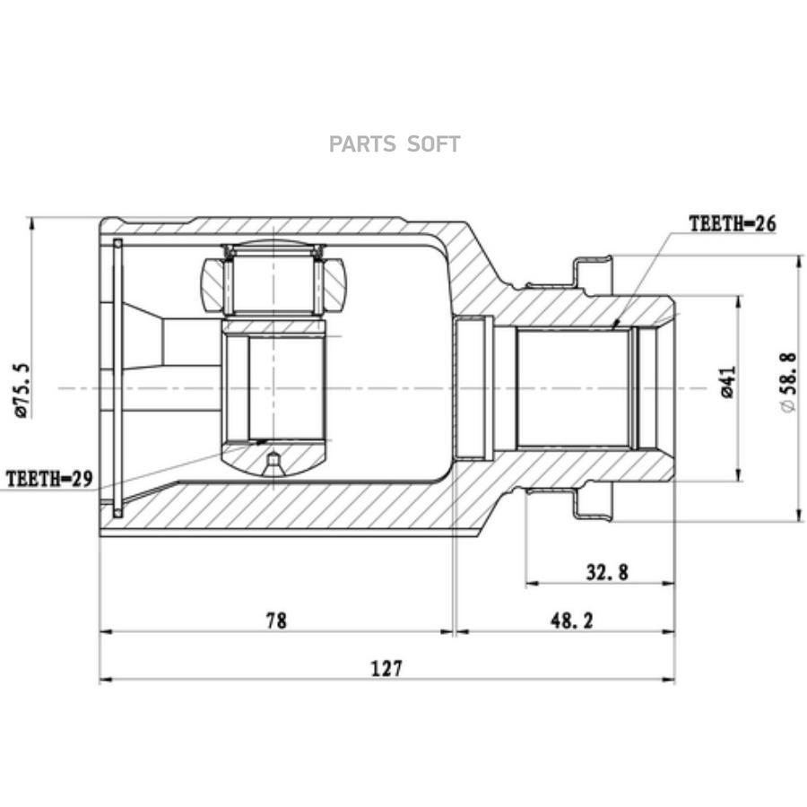 

ZIKMAR Z87718R ШРУС внутренний