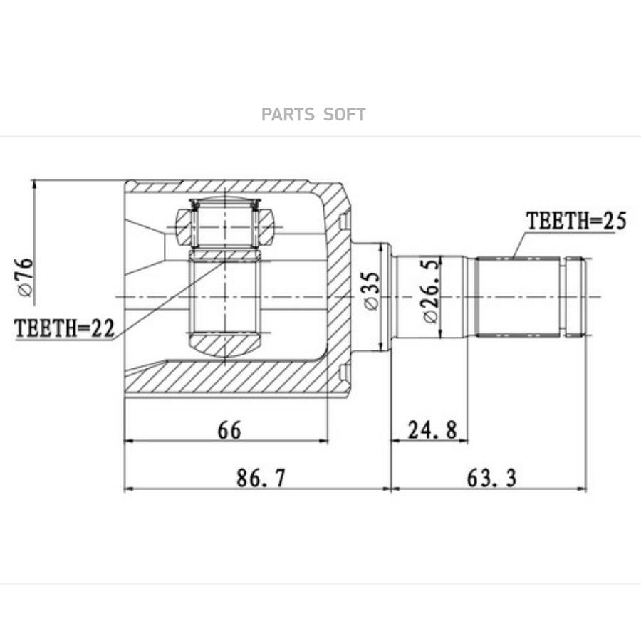 

ZIKMAR Z87791R ШРУС внутренний