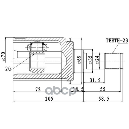 

ZIKMAR Z87922R ШРУС внутренний
