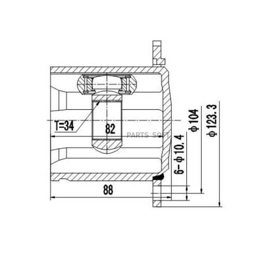 

ZIKMAR Z87964R ШРУС внутренний