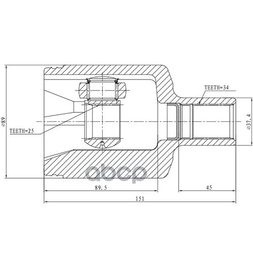 

ZIKMAR Z88954R ШРУС внутренний