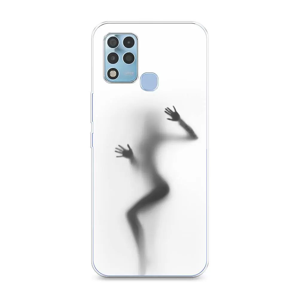 

Чехол Awog на Infinix Hot 11 G37 "Девушка в душе", Белый;серый, 3102150-7