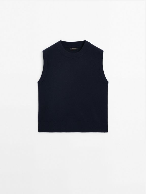

Жилет женский Massimo Dutti 5739/570 синий L, 5739/570